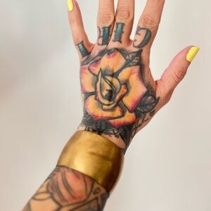 Vintage Retro Wide BRASS Metal Adjustable Gold Statement Cuff Jewelry Bracelet